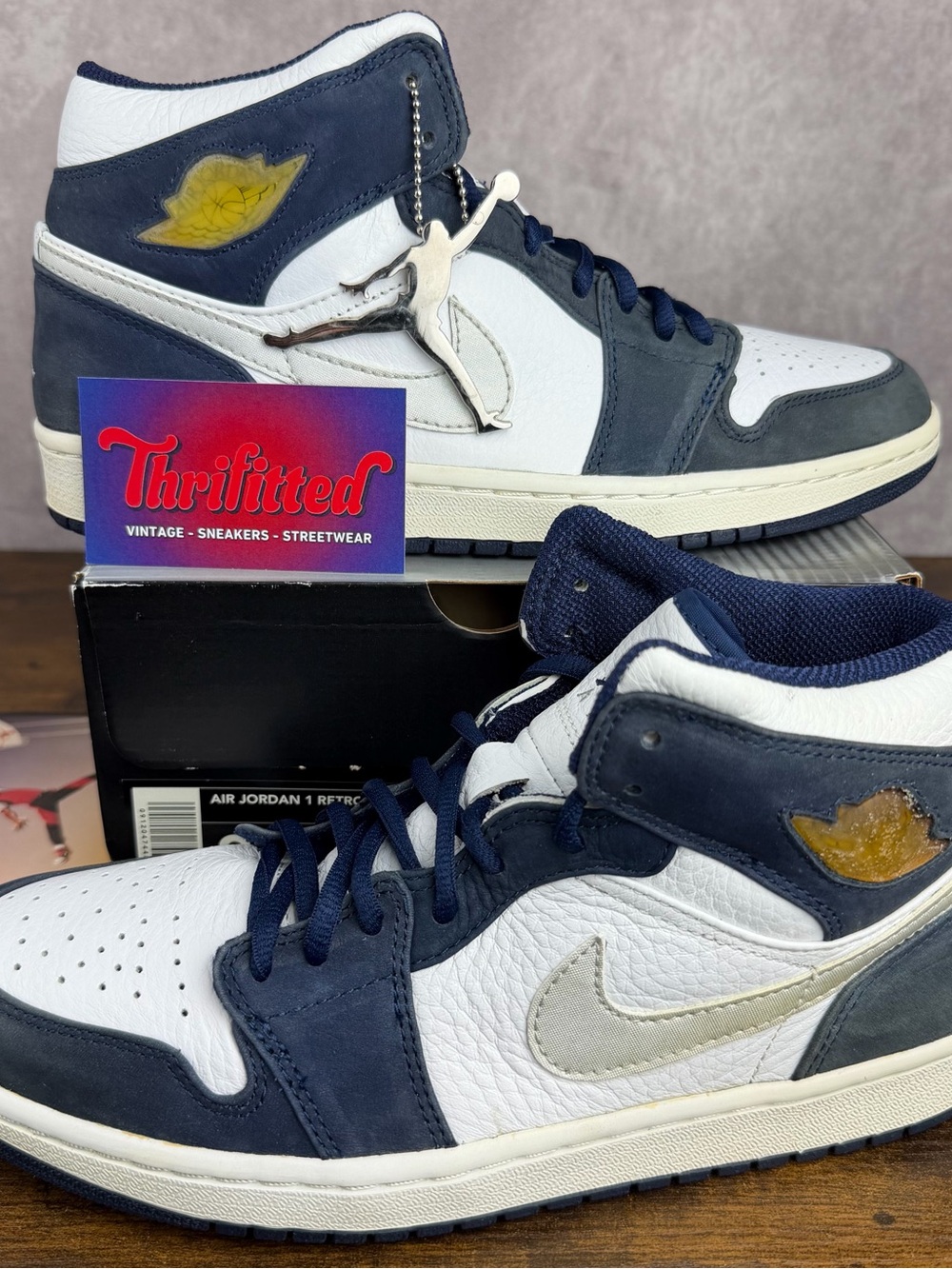 NEW Air Jordan 1 Retro + Midnight Navy 2001 Size 9.5 136065-101 Men’s Shoes OG